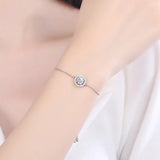 1CT Moissanite Bracelet 925 Sterling Silver Lab Diamond Bracelet Platinum Plated