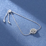 1CT Moissanite Bracelet 925 Sterling Silver Lab Diamond Bracelet Platinum Plated