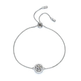 1CT Moissanite Bracelet 925 Sterling Silver Lab Diamond Bracelet Platinum Plated