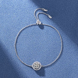 1CT Moissanite Bracelet 925 Sterling Silver Lab Diamond Bracelet Platinum Plated