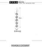 1CT Moissanite Long Drop Earrings 925 Sterling Silver
