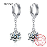 1CT Moissanite Long Drop Earrings 925 Sterling Silver
