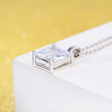 1CT Moissanite Necklace 925 Silver Pendant for Women