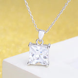 1CT Moissanite Necklace 925 Silver Pendant for Women