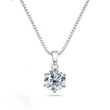 1CT Moissanite Pendant S925 Sterling Silver Jewelry Girl Gift