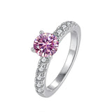 1CT Real Moissanite Ring D Four Prong 925 Sterling Silver Wedding Gift