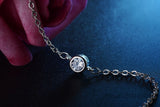 1Ct Moissanite Bracelet 925 Sterling Silver Chain Charms Luxe Jewelry