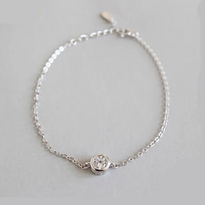 1Ct Moissanite Bracelet 925 Sterling Silver Chain Charms Luxe Jewelry