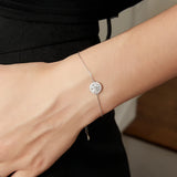 1Ct Moissanite Bracelet 925 Silver Chain Charms For Women