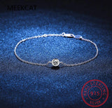 1Ct Moissanite Bracelet 925 Sterling Silver Chain Charms Luxe Jewelry