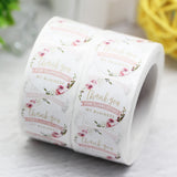 1Inch Floral Thank You Stickers Flowers Label For Wedding Envelope 500pcs