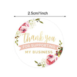 1Inch Floral Thank You Stickers Flowers Label For Wedding Envelope 500pcs