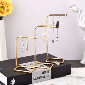 Wooden Jewelry Organizer Rack Earring Holder Display Stand