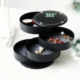 Multi-Layer Rotating Jewelry Organizer Box Silicone Resin Mold