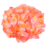 Pink & Yellow Titanium Coated Natural Rock Quartz Raw Rough Stone