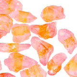 Pink & Yellow Titanium Coated Natural Rock Quartz Raw Rough Stone