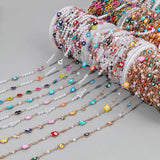 Colorful Beaded Chain Eye Moon Enamel Chain for DIY Jewelry