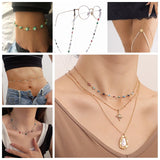 Colorful Beaded Chain Eye Moon Enamel Chain for DIY Jewelry