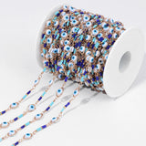Colorful Beaded Chain Eye Moon Enamel Chain for DIY Jewelry