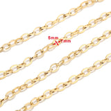 Stainless Steel Link Chain Necklace Bulk Cable 5*7mm Width Chain