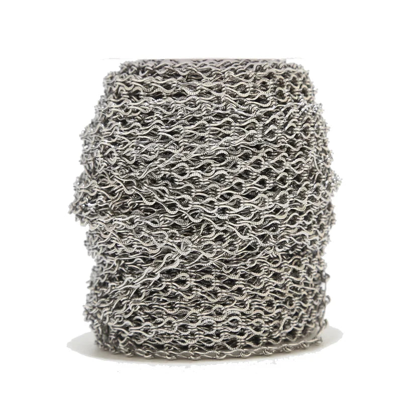 Stainless Steel Charm Drop Link Chain 5mm Width Plated Chains