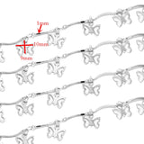 Stainless Steel Butterfly Chains 1mm Link Chain for DIY Jewelry