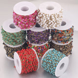 Natural Stone Beads with Stainless Steel Chains for DIY Jewelry Making