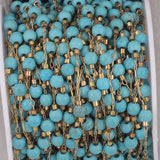 Natural Stone Beads with Stainless Steel Chains for DIY Jewelry Making