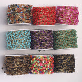 Natural Stone Beads with Stainless Steel Chains for DIY Jewelry Making