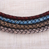6mm Round Leather Cord for Jewelry Making, 6 Colors