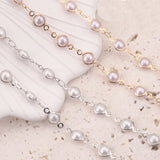 1M 6mm Pearl Chains Roll Eyeglasses Chain DIY Necklace Jewelry