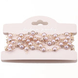1M 6mm Pearl Chains Roll Eyeglasses Chain DIY Necklace Jewelry