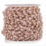 1M 6mm Pearl Chains Roll Eyeglasses Chain DIY Necklace Jewelry