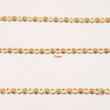 Gold-Plate Heart Bow Cable Chain for Jewelry Making