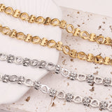 Gold-Plate Heart Bow Cable Chain for Jewelry Making