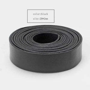 1M Flat Leather Strip Cord Strap for 20*2mm Braclet Necklace Diy