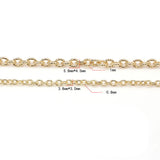 14K Plated Brass Cable Chain, Textured Oval Cross Link Chains