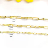 Brass Paperclip Link Chain for DIY Jewelry Making