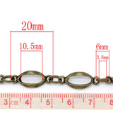 Doreen Box Alloy Oval Bronze Silver Chains for DIY Jewelry Making