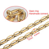 1M Glod Stainless Steel Cable Chain For Men Women Necklace Bracelet Punk Style