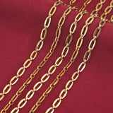 1M Glod Stainless Steel Cable Chain For Men Women Necklace Bracelet Punk Style