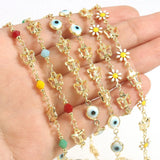 Stainless Steel Devil's Eyes Heart Butterfly Chains for DIY Jewelry