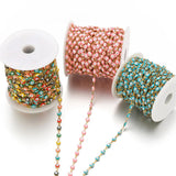 Stainless Steel Heart Evil Eye Beads Chain 6mm