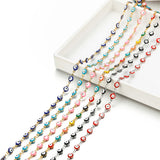 Stainless Steel Heart Evil Eye Beads Chain 6mm