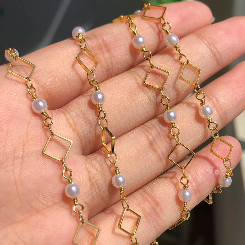 Stainless Steel Crystal Beads Chain for Jewelry Making