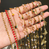Stainless Steel Crystal Beads Chain for Jewelry Making
