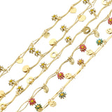 1M Stainless Steel Heart Star Evil Eye Beads Chain DIY Jewelry Making