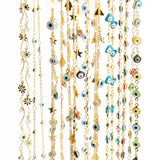 1M Stainless Steel Heart Star Evil Eye Beads Chain DIY Jewelry Making