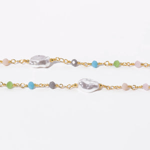 Gold Evil Eye Pearl Beads Necklace DIY Jewelry Making