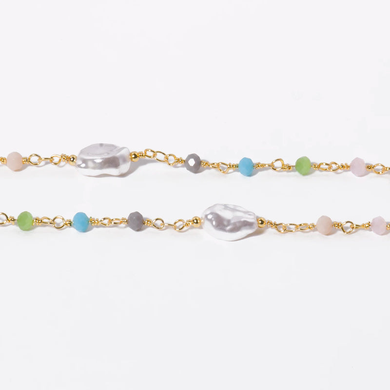 Gold Evil Eye Pearl Beads Necklace DIY Jewelry Making